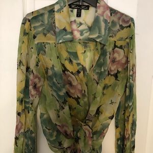 Winter Kate floral blouse size small